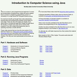Introduction to Computer Science using Java