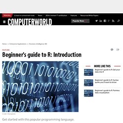 Beginner's guide to R: Introduction
