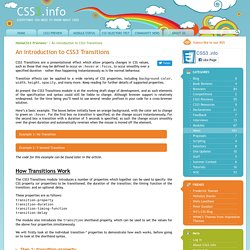 An Introduction to CSS3 Transitions