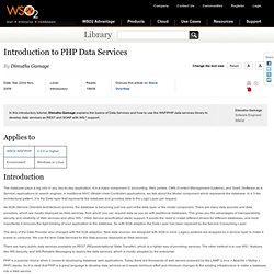 Introduction to PHP Data Services