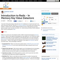 Introduction to Redis - In Memory Key Value Datastore