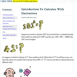 Introduction To Calculus With Derivatives