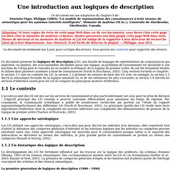 Une introduction aux logiques de description