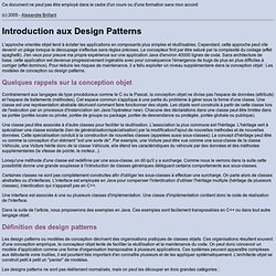 Introduction aux Design Patterns