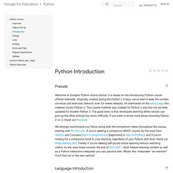 Python Introduction - Educational Materials