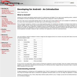 An Introduction to Android Development