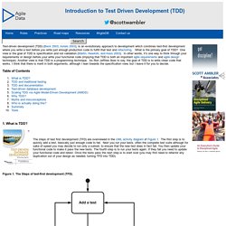 Introduction to Test Driven Development (TDD)