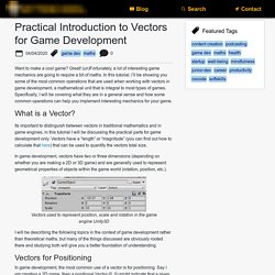 Practical Introduction to Vectors for Game Development