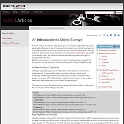 An Introduction to Object Storage