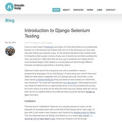 Introduction to Django Selenium Testing