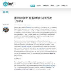 Introduction to Django Selenium Testing