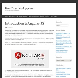 Introduction à Angular JS