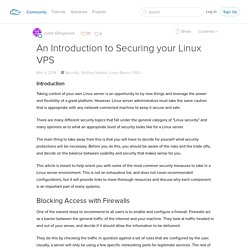 An Introduction to Securing your Linux VPS