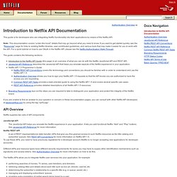 Introduction to Netflix API Documentation