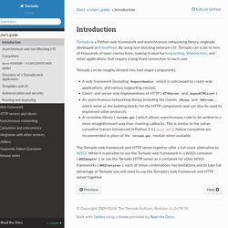 Introduction — Tornado 5.1.1 documentation