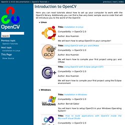 Introduction to OpenCV — OpenCV 2.4.5.0 documentation