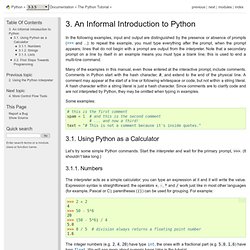 An Informal Introduction to Python — Python v3.3.2 documentation