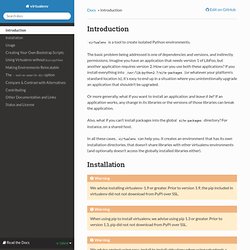 Introduction — virtualenv 1.11 documentation