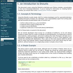 1. An Introduction to Distutils — Python v2.7.5 documentation