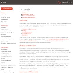 Introduction - Documentation Laravel 4.1 - Laravel France