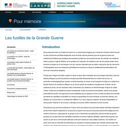 Introduction du dossier « Les fusillés de la Grande Guerre » - Pour mémoire - CNDP