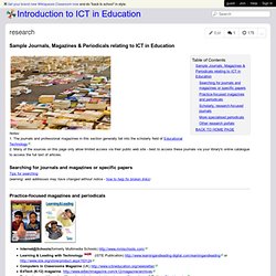 Introducción a las TIC en la educación - investigación