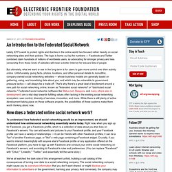 An Introduction to the Federated Social Network