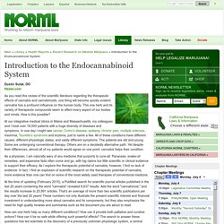 Introduction to the Endocannabinoid System