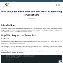 Web Scraping: Introduction and Best Reverse Engineering to Collect Data