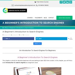 Introduction To Search Engines - A Beginner's Guide