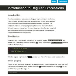 Introduction to Regular Expressions