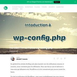 Introduction au fichier wp-config.php