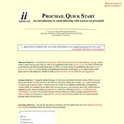 ii.com · Procmail Quick Start: An introduction to email filtering with a focus on procmail by Nancy McGough