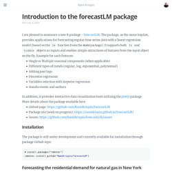 Introduction to the forecastLM package