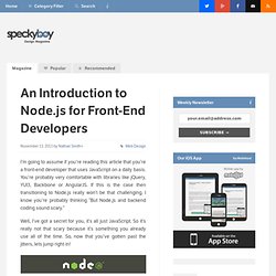 An Introduction to Node.js for Front-End Developers