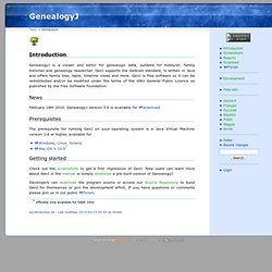 Introduction · GenealogyJ