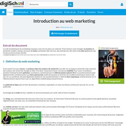 Introduction au web marketing, cours à télécharger gratuitement