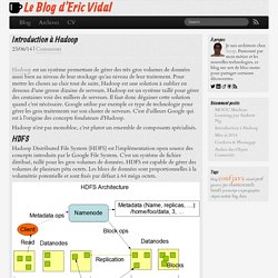 Introduction à Hadoop - Le Blog d'Eric Vidal