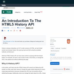 An Introduction To The HTML5 History API - Tuts+ Code Tutorial