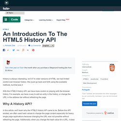 An Introduction To The HTML5 History API - Tuts+ Code Tutorial