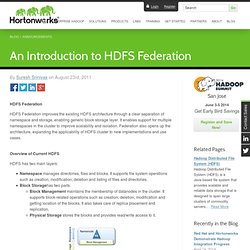 An Introduction to HDFS Federation