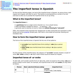 Introduction to the imperfect in Spanish