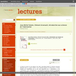 Jean-Michel Salaün, Clément Arsenault, Introduction aux sciences de l'information