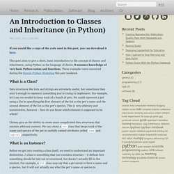 An Introduction to Classes and Inheritance (in Python) - Jessica Hamrick