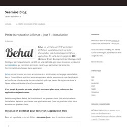 Petite introduction à Behat - jour 1 - installation - Seemios Blog