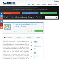 Introduction to Instructional Systems Design