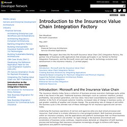 Introduction to the Insurance Value Chain Integration Factory