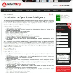 Introduction to Open Source Intelligence