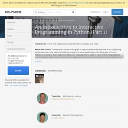 An Intro to Interactive Programming in Python - Coursera/Rice