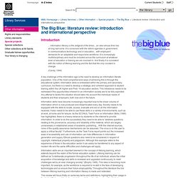MMU - Library - The Big Blue - literature review: introduction a